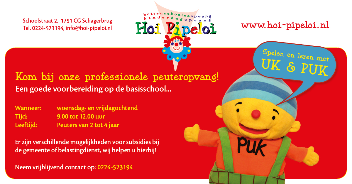 Kom bij onze professionele peuteropvang!