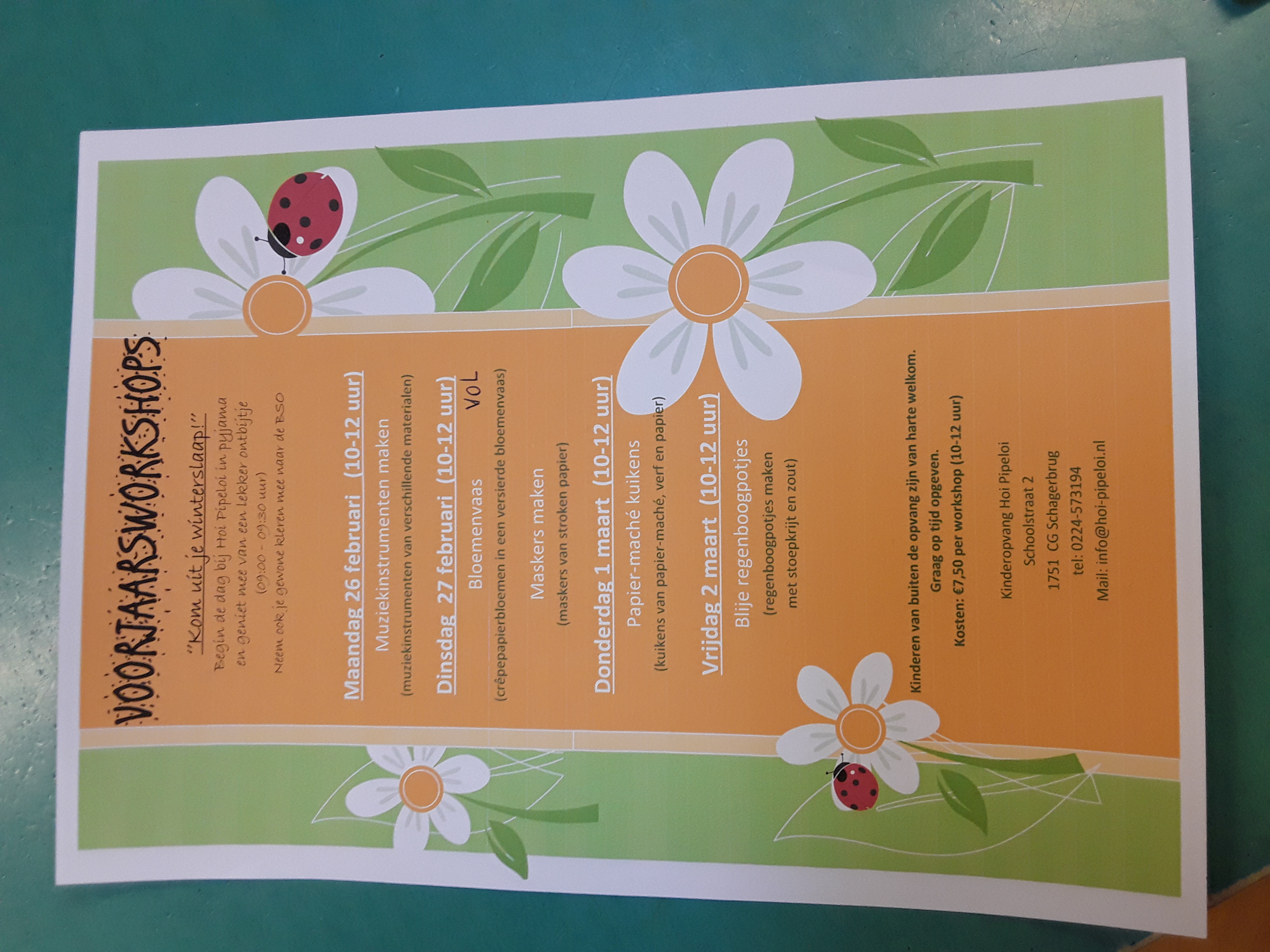 Voorjaarsvakantie 2018 bij de bso