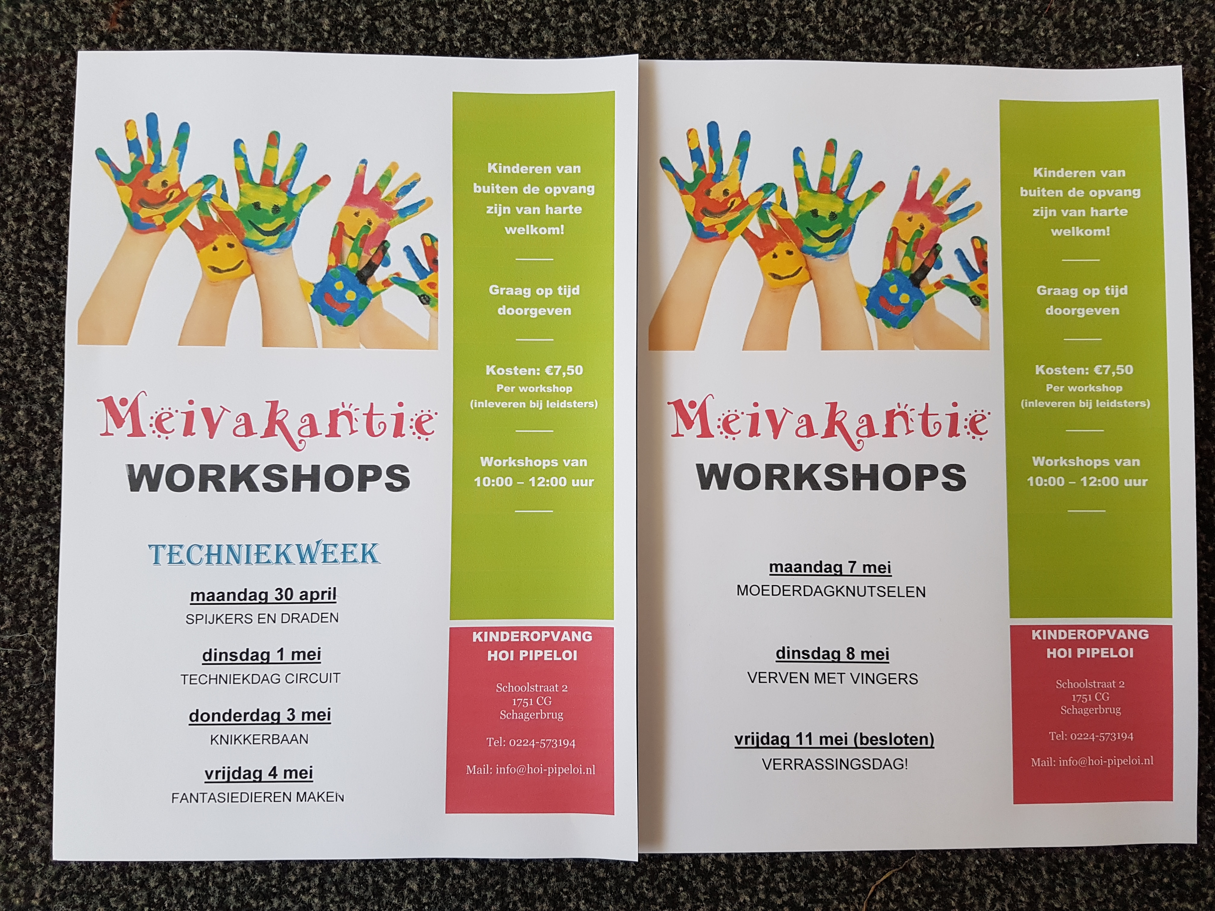 Workshops bso in mei-vakantie