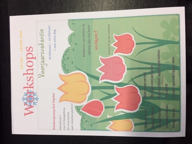 Workshops bso op 15 februari en in voorjaarsvakantie