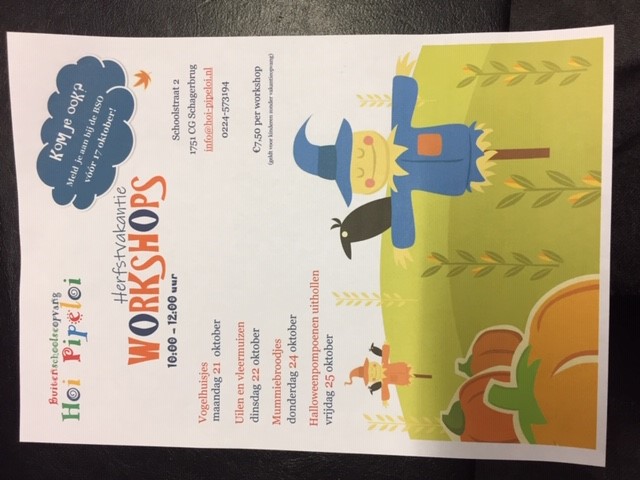 Leuke workshops bso Hoi Pipeloi in herfstvakantie