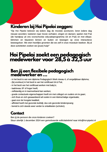 VACATURE! 