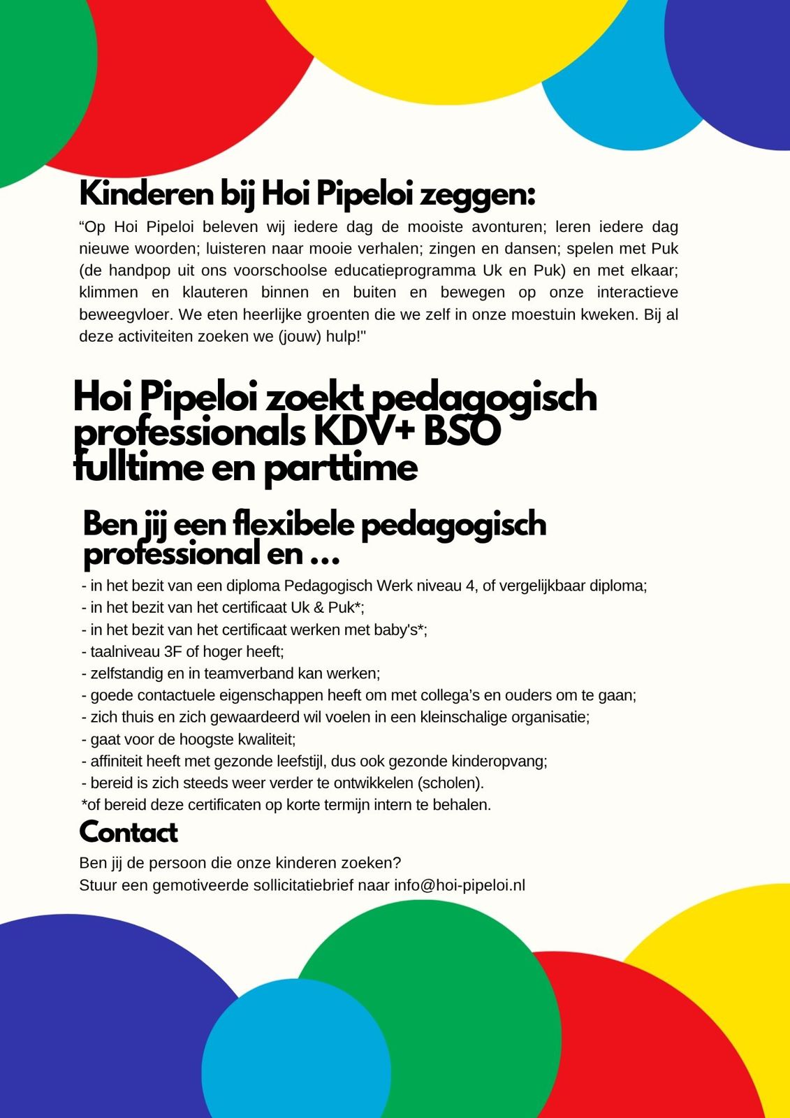 Vacature!
